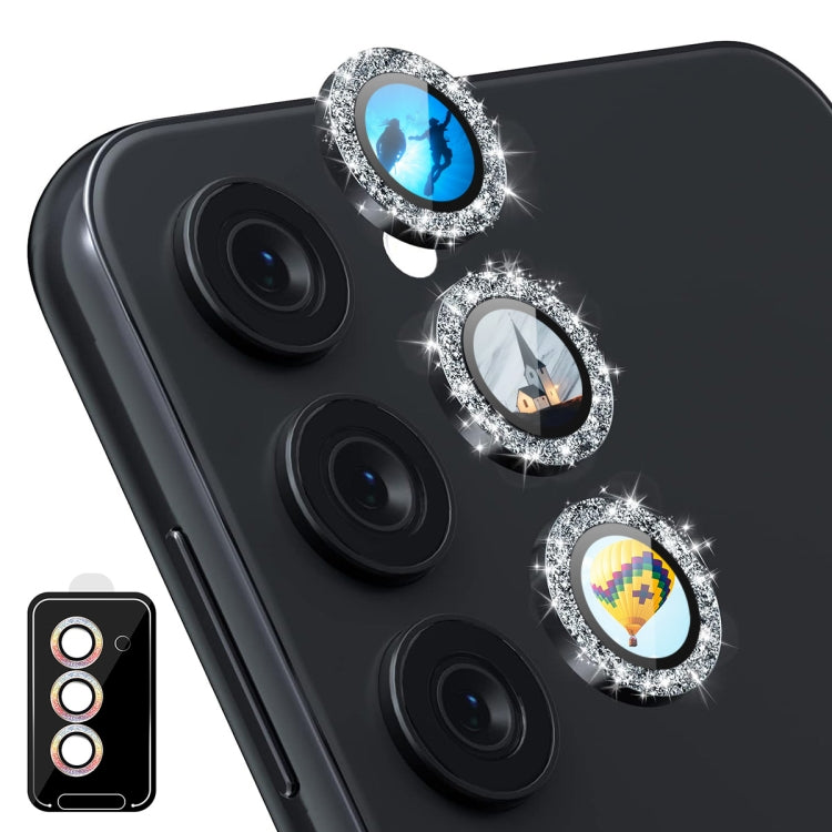 For Samsung Galaxy S24 5G ENKAY Hat-Prince AR 9H Rear Lens Glitter Aluminium Alloy Tempered Glass Film(Black) - HoMEdemic™ 