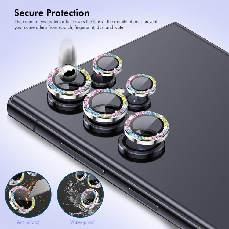 For Samsung Galaxy S24 5G ENKAY Hat-Prince AR 9H Rear Lens Glitter Aluminium Alloy Tempered Glass Film(Silver) - HoMEdemic™ 