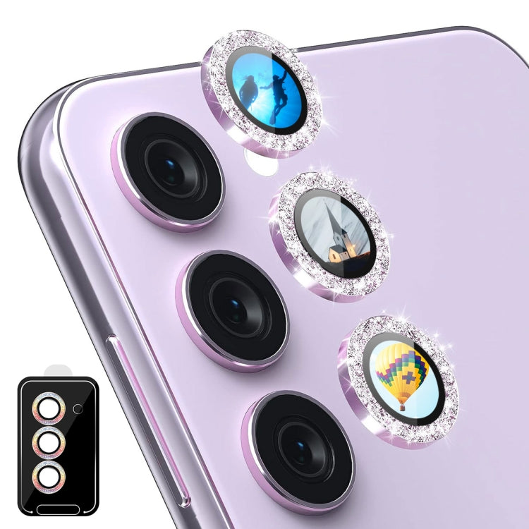 For Samsung Galaxy S24 5G ENKAY Hat-Prince AR 9H Rear Lens Glitter Aluminium Alloy Tempered Glass Film(Purple) - HoMEdemic™ 
