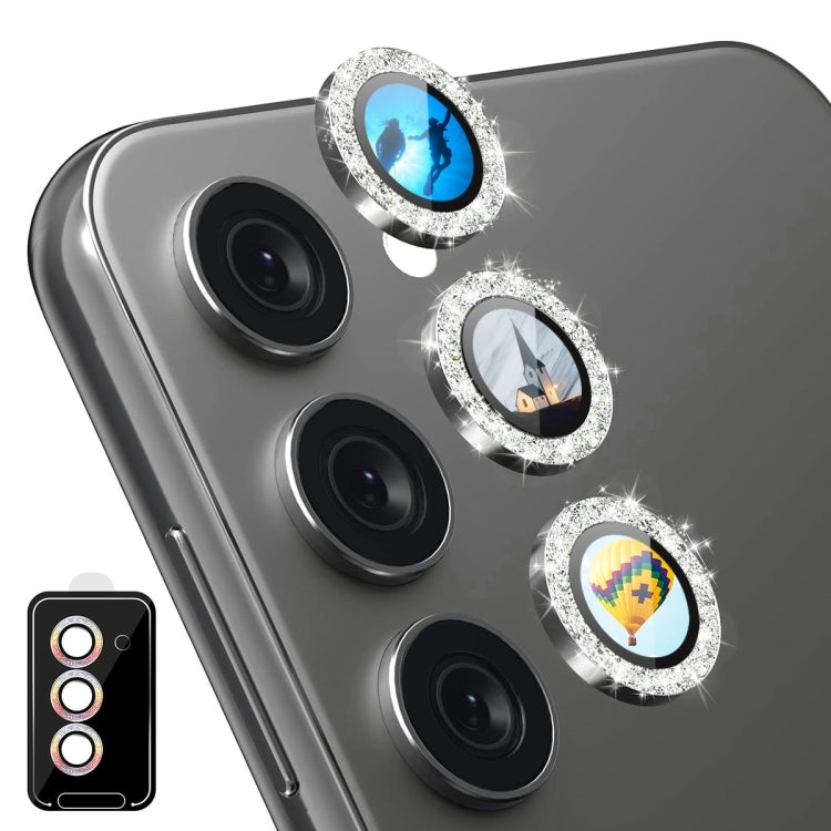For Samsung Galaxy S24 5G ENKAY Hat-Prince AR 9H Rear Lens Glitter Aluminium Alloy Tempered Glass Film(Grey) - HoMEdemic™ 