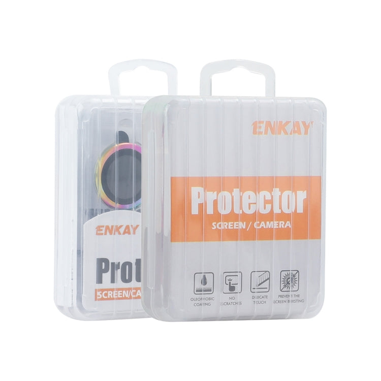 For iPhone 15 / 15 Plus ENKAY Hat-Prince AR 9H Rear Lens Aluminium Alloy Tempered Glass Film(Black) - HoMEdemic™ 