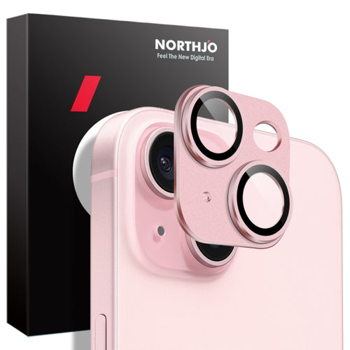 For iPhone 15 / 15 Plus NORTHJO Matte Camera Lens Protector Tempered Glass Rear Lens Film(Pink) - HoMEdemic™ 