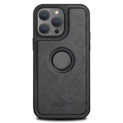 iPhone 12 Case Black - Suteni G1 Magsafe Leather Back Cover - HoMEdemic™ 