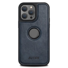 Blue iPhone 13 Pro Max Case - MagSafe Leather Back Cover - HoMEdemic™ 