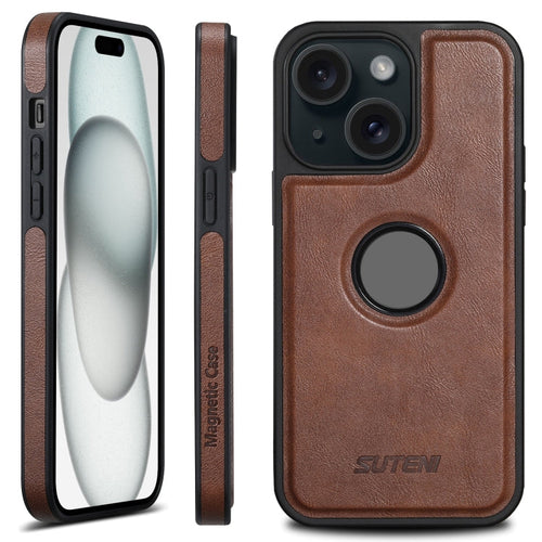 iPhone 15 Case - Leather Brown | Stylish & Durable Leather Protection - HoMEdemic™ 