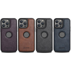 iPhone 14 Case Purple - Suteni G1 Magsafe Leather Back Case - HoMEdemic™ 