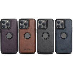 Blue iPhone 13 Pro Max Case - MagSafe Leather Back Cover - HoMEdemic™ 