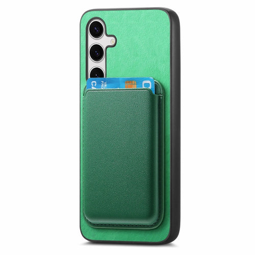 For Samsung Galaxy S24 5G Retro Magsafe Card Bag PU Back Cover Phone Case(Green) - HoMEdemic™ 