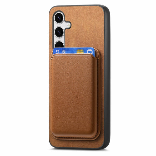 For Samsung Galaxy S24 5G Retro Magsafe Card Bag PU Back Cover Phone Case(Brown) - HoMEdemic™ 