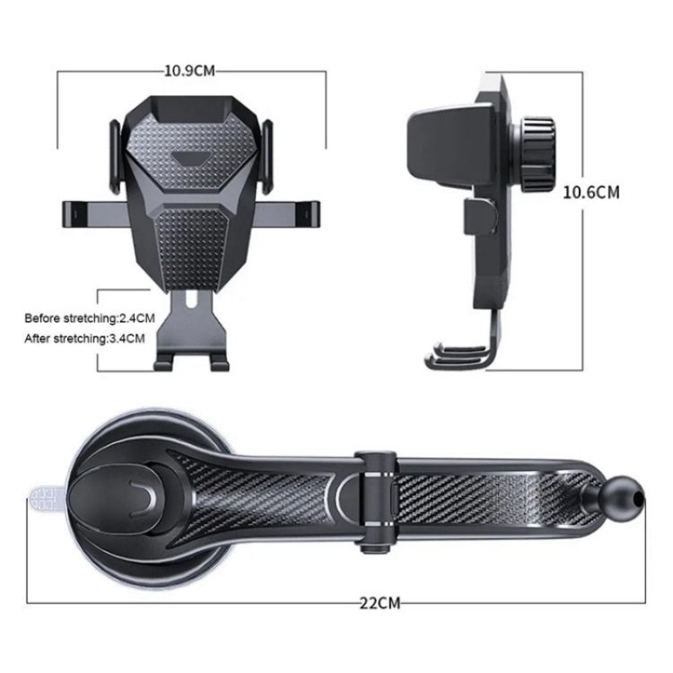 ES25 Nano Silicone Suction Cup Mount Car Dashboard / Windshield Phone Holder - HoMEdemic™ 