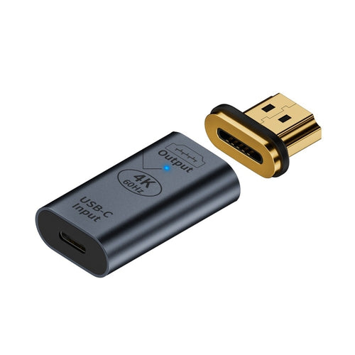 Type-C Female to HDMI 2.0 Male Converter Adapter 4K 60Hz HD Magnetic Plug(Gray) - HoMEdemic™ 