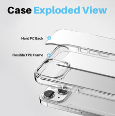 For iPhone 15 Plus NORTHJO 3 in 1 Clear Phone Case with Screen Film + Rear Lens Film - HoMEdemic™ 