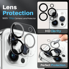 For iPhone 14 Pro NORTHJO 3 in 1 Clear Phone Case with Screen Film + Rear Lens Film - HoMEdemic™ 