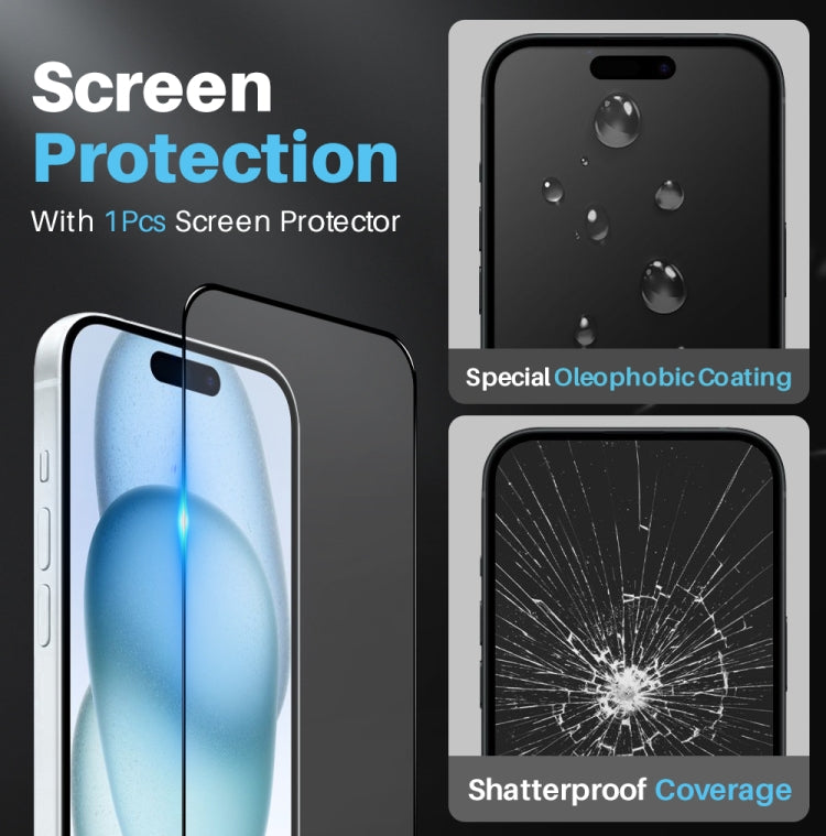 For iPhone 15 NORTHJO 3 in 1 Magsafe Clear Phone Case with Screen Film + Rear Lens Film - HoMEdemic™ 