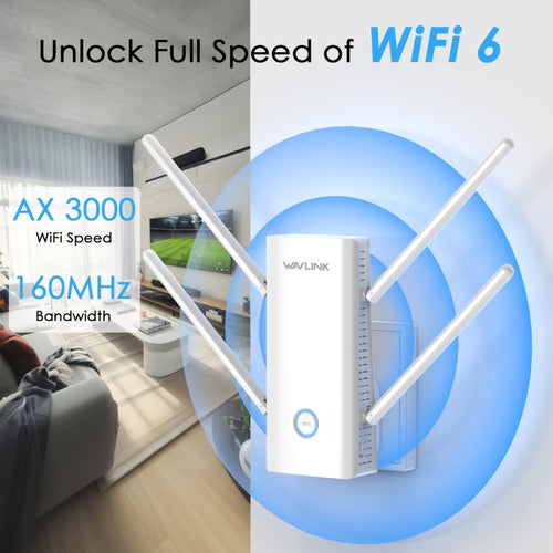 Wavlink WN583AX3 AX3000 Dual Band WiFi Repeater/AP/Router/Mesh Mode WiFi Extender, Plug:EU Plug - HoMEdemic™ 