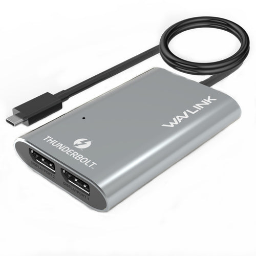 WAVLINK UTA21D DP 4K/5K/8K Video Thunderbolt 3 Type-C to Dual DisplayPort  Adapter - HoMEdemic™ 