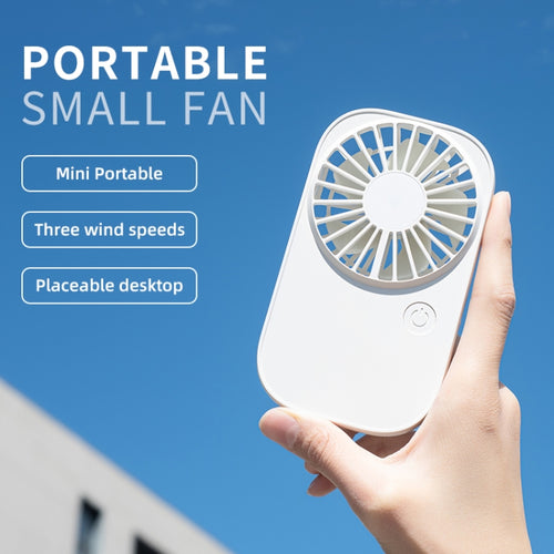 F11 Portable Rechargeable Hanging Neck Fan Cooling Handheld Fan 3 Speeds Desk Fan(White) - HoMEdemic™ 