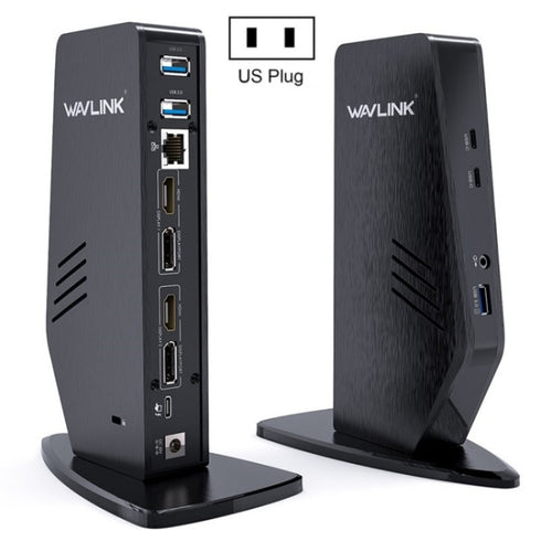 WAVLINK UG69PD5 USB-C HD 60Hz Monitor Adapter Dual 4K Display Docking Station, Plug:US Plug - HoMEdemic™ 