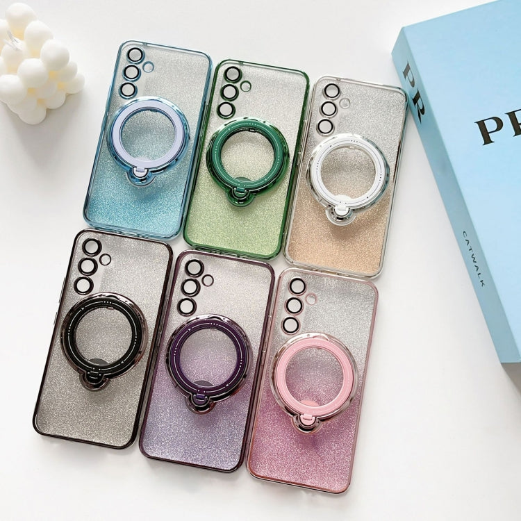 For Samsung Galaxy S24 Ultra 5G Rotation MagSafe Holder Gradient Glitter TPU Phone Case(Cangling) - HoMEdemic™ 