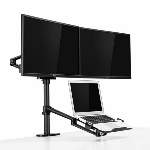 OL-10T Clip-on Desktop Stand Dual Computer Monitor Riser Bracket Laptop Holder - HoMEdemic™ 