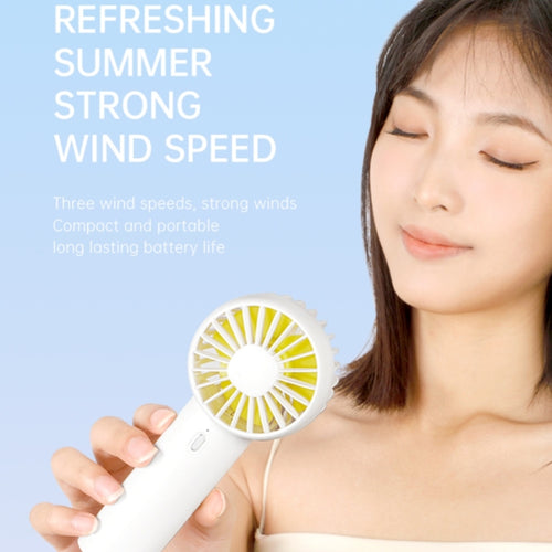 F10 3 Wind Speed Rechargeable Summer Cooling Fan Mini Handheld Fan Cooler(White) - HoMEdemic™ 