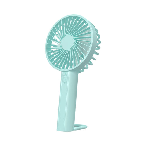 F35 With Hanging Hole Rechargeable Cooling Fan Powerful Handheld Fan 1200mAh Desk Fan(Baby Blue) - HoMEdemic™ 