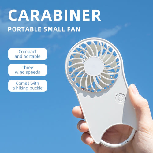 F12 3 Wind Speed Outdoor Summer Cooling Fan Hanging Buckle Mini Handheld Fan(White) - HoMEdemic™ 