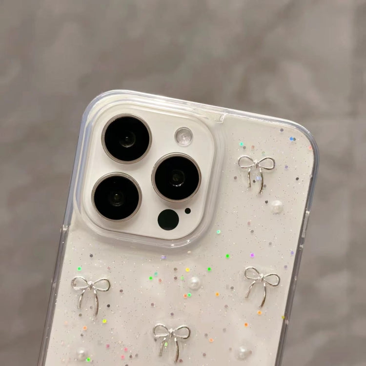 For iPhone 15 Pro Small Fresh Bow TPU Phone Case(Golden Bow) - HoMEdemic™ 