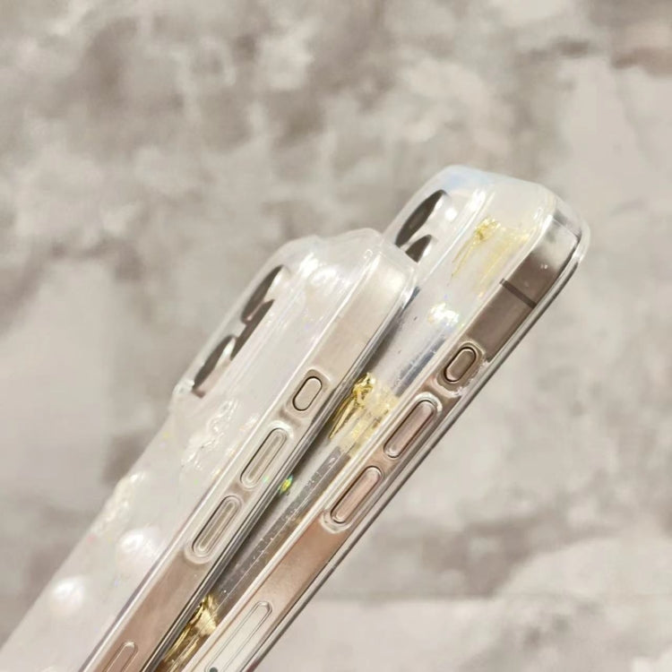 For iPhone 15 Pro Glitter Pearl Butterfly TPU Phone Case(Pearl Butterfly) - HoMEdemic™ 