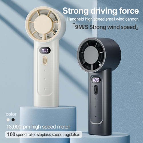 FC1 100 Wind Speed Levels Summer Cooler Desktop Fan Turbine Handheld Fan(White) - HoMEdemic™ 