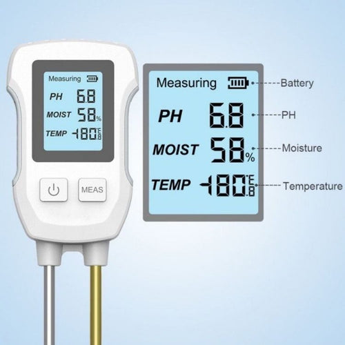 3 in 1 Digital Display Soil Detector, Soil Moisture, Temperature, PH - HoMEdemic™ 