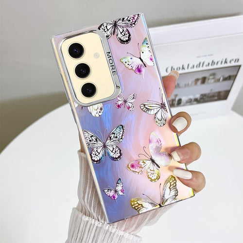 For Samsung Galaxy S24 5G Electroplating Laser Butterfly Phone Case(Pink Butterflies AB2) - HoMEdemic™ 