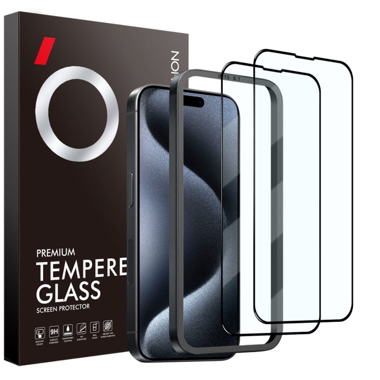 For iPhone 15 Pro NORTHJO 2pcs A++ Tempered Glass Film with Installation Frame - HoMEdemic™ 