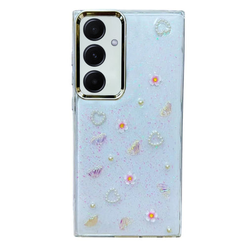 For Samsung Galaxy S24 5G Three-dimensional Bow Pearl Love Flower TPU  Phone Case(Butterfly Love Flowers) - HoMEdemic™ 