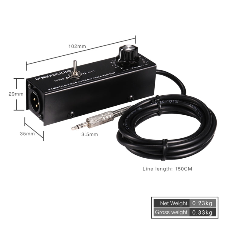 B012 Professional Stereo Signal Converted to Microphone Balanced Signal Output - HoMEdemic™ 