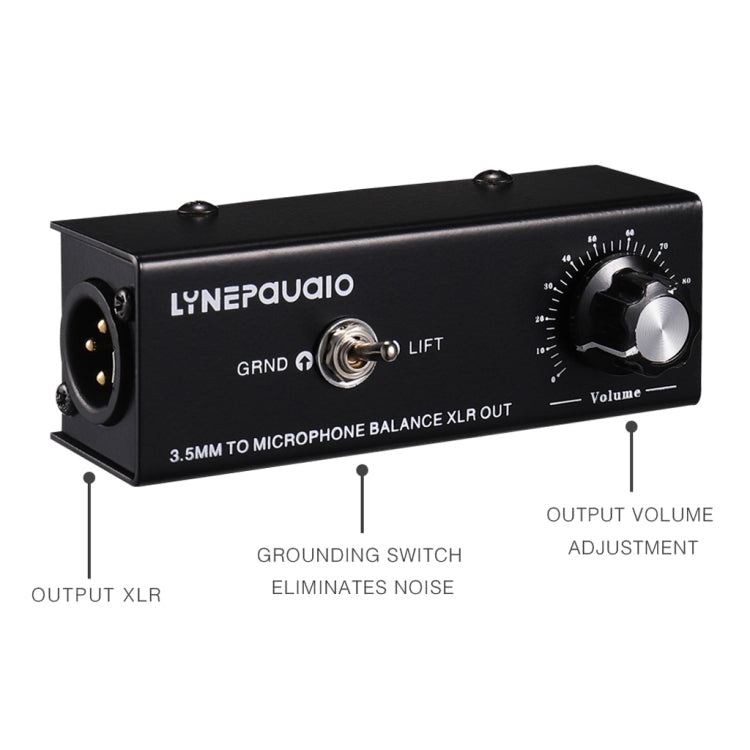 B012 Professional Stereo Signal Converted to Microphone Balanced Signal Output - HoMEdemic™ 