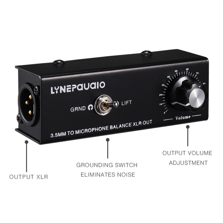 B012 Professional Stereo Signal Converted to Microphone Balanced Signal Output - HoMEdemic™ 