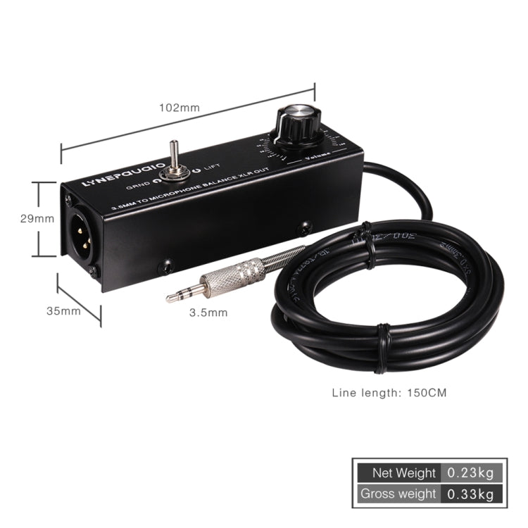 B012 Professional Stereo Signal Converted to Microphone Balanced Signal Output - HoMEdemic™ 