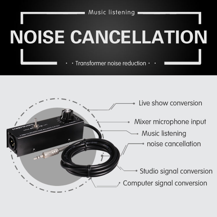 B012 Professional Stereo Signal Converted to Microphone Balanced Signal Output - HoMEdemic™ 
