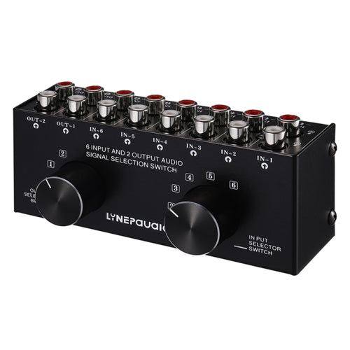 B026 6 Input 2 Output Or 2 Input 6 Output Audio Signal Source Selection Switcher RCA Port - HoMEdemic™ 