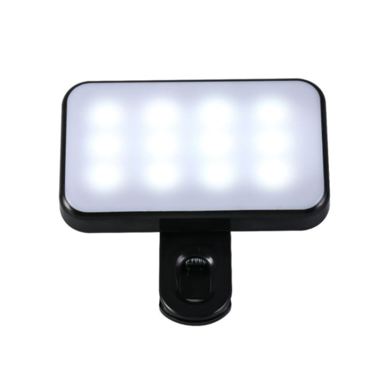 Selfie Fill Light Rechargeable 3 Color Temperature Clip On For Phone, Laptop, Tablet Meeting(Black) - HoMEdemic™ 