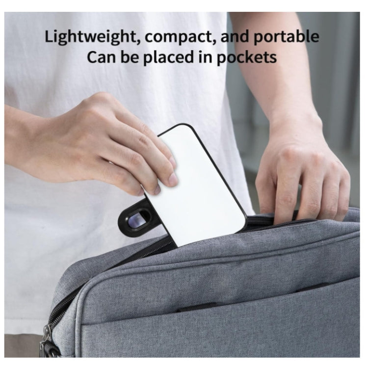 Selfie Fill Light Rechargeable 3 Color Temperature Clip On For Phone, Laptop, Tablet Meeting(Black) - HoMEdemic™ 