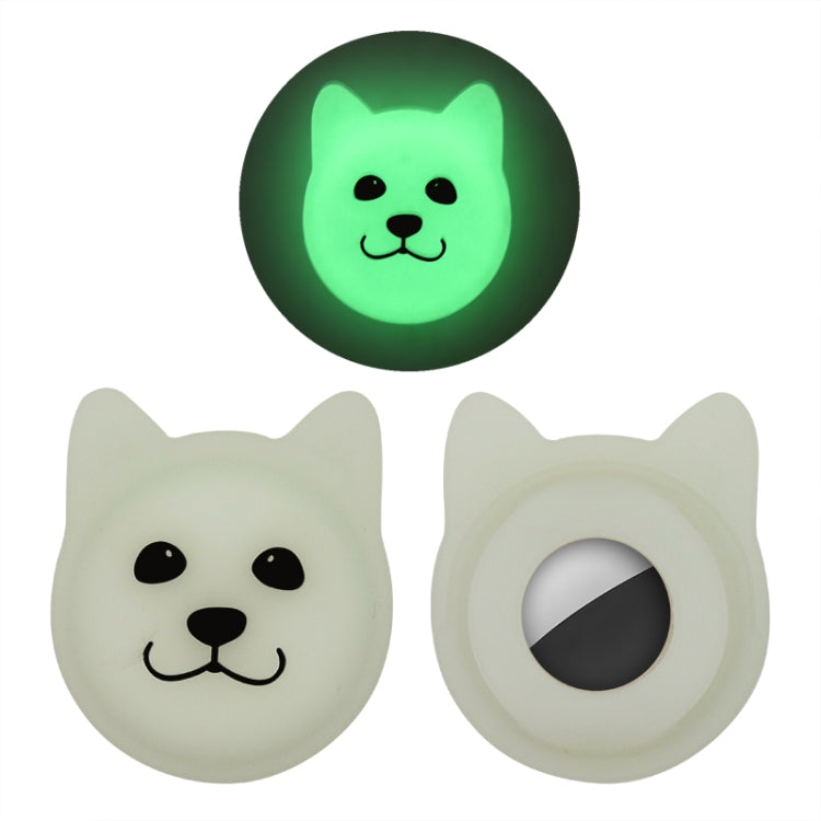 Serious Face Cute Cartoon Pet Collar Anti-lost Tracker Silicone Case For AirTag 2nd Gen / AirTag 1st Gen(Fluorescent Green) - HoMEdemic™ 