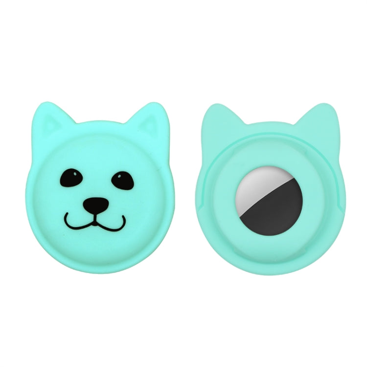 Serious Face Cute Cartoon Pet Collar Anti-lost Tracker Silicone Case For AirTag 2nd Gen / AirTag 1st Gen(Mint Green) - HoMEdemic™ 