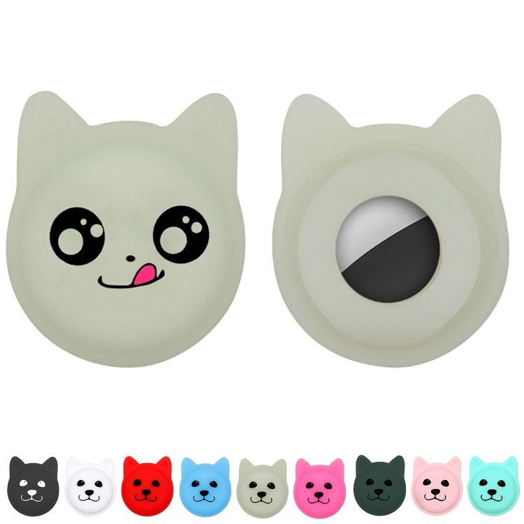Serious Face Cute Cartoon Pet Collar Anti-lost Tracker Silicone Case For AirTag 2nd Gen / AirTag 1st Gen(White) - HoMEdemic™ 