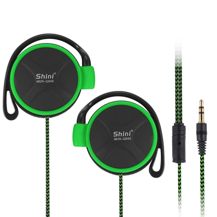 Shini Q940 3.5mm Super Bass EarHook Earphone for Mp3 Player Computer Mobile(Green No Mic) - HoMEdemic™ 
