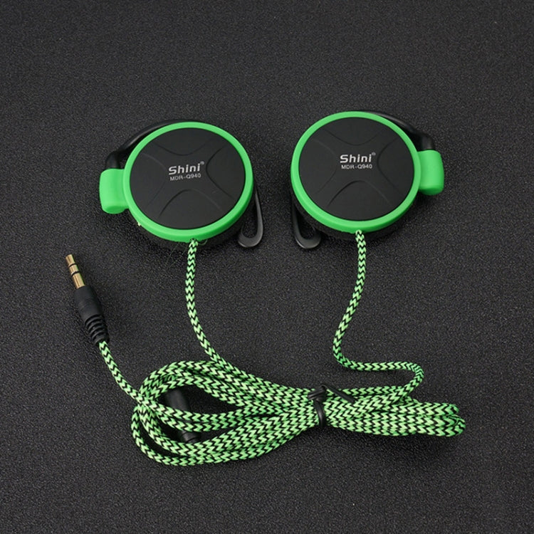 Shini Q940 3.5mm Super Bass EarHook Earphone for Mp3 Player Computer Mobile(Green No Mic) - HoMEdemic™ 