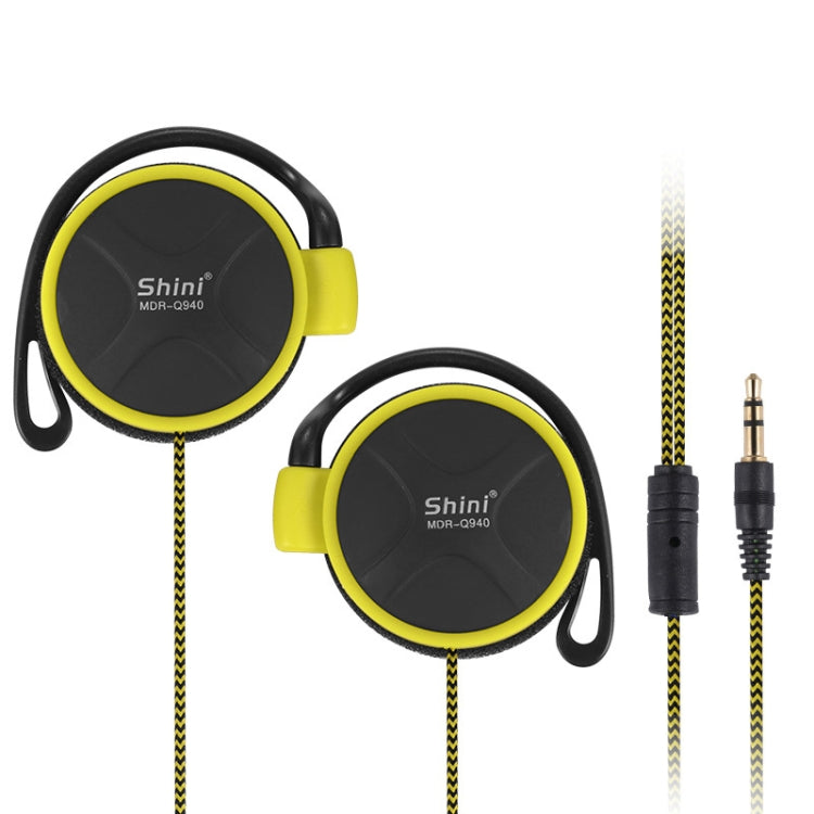 Shini Q940 3.5mm Super Bass EarHook Earphone for Mp3 Player Computer Mobile(Yellow No Mic) - HoMEdemic™ 