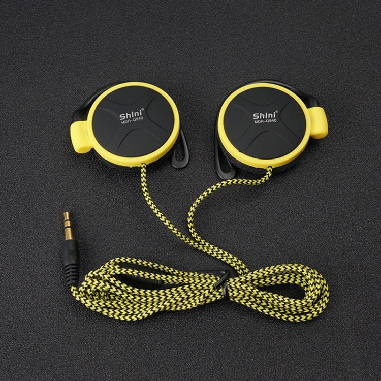 Shini Q940 3.5mm Super Bass EarHook Earphone for Mp3 Player Computer Mobile(Yellow No Mic) - HoMEdemic™ 