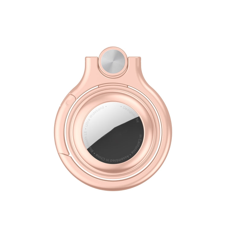 Shockproof Anti-scratch Full Metal Case Cover with Keychain Ring Loop For AirTag 2nd Gen / AirTag 1st Gen(Rose Gold) - HoMEdemic™ 